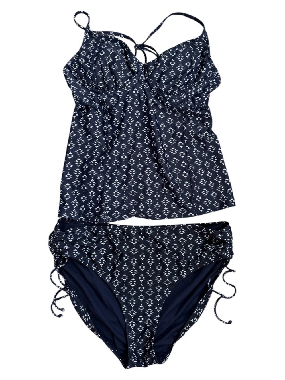 Althleta Navy Printed Tankini Swim Set